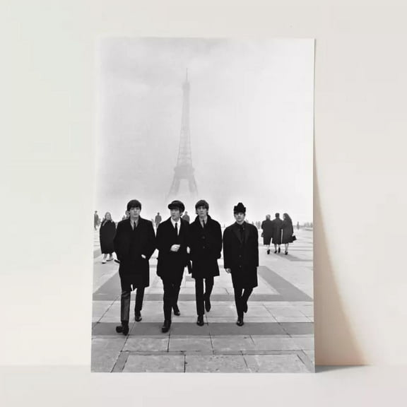 Kna Prints - The Beatles At The Eiffel Tower Partis France 1960S Music Wall Art Poster Print - Kir 8207, UNFRAMED-8x12