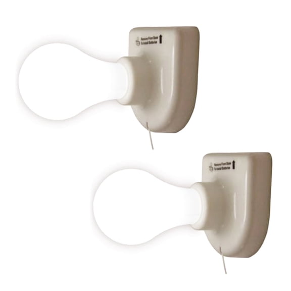 LED Anywhere Instant Light Bulb Set, 2-Piece, Battery Operated, Adhesive Mount