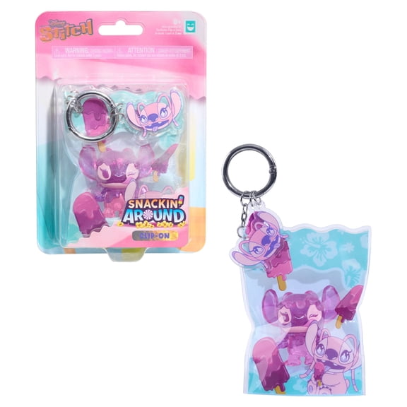 HAPPY HAUL Disney Stitch Snackin’ Around Frozen Treat Angel Clip-On, Collectible Toy Figure in Resealable Bag with Clip and Charms, Ages 8 and up, Kids Toys for Ages 3 Up