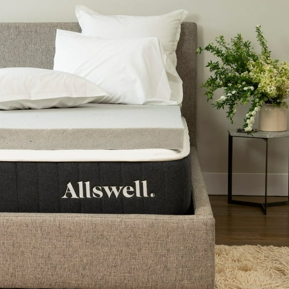 Allswell Sleep Cool Memory Foam Mattress Topper Infused with Graphite