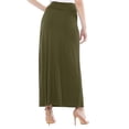 thumbnail image 4 of Women's Maxi Length High Waist Foldable Waistband Solid Skirt, 4 of 7
