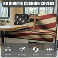 thumbnail image 4 of Uorisanigo RV Dinette Cushion Covers Replacement Camper Cushions Covers Stretch 3D American Flag Cross RV Seat Cover for Loveseat Slipcover Soft 2 Sets Sofa Furniture Protection, 4 of 7