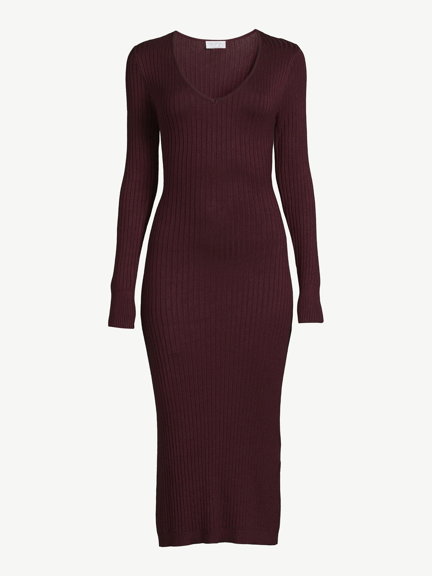 Sofia Jeans by Sofia Vergara Women's Back Twist Sweater Dress