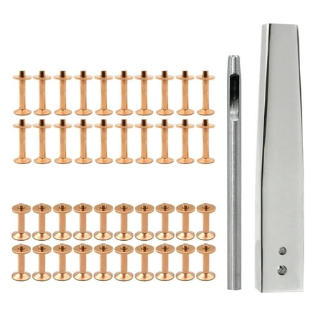 

YEUHTLL Red Copper/ Brass 0.55/0.75Inch Tubular Cap Rivets Studs for Leather Crafting