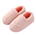 thumbnail image 5 of Zapatillas de algodón de suela gruesa para mujer, otoño e invierno, para interior del hogar, antideslizantes, cálidas, para parejas, zapatos de felpa con relleno de algodón para hombres, 5 of 5