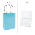 thumbnail image 3 of Fun Express Kraft Paper Gift Bags & White Tissue Paper Kit Assortment May Vary, Medium Light Blue, 6 1/2" x 9", 3 of 3