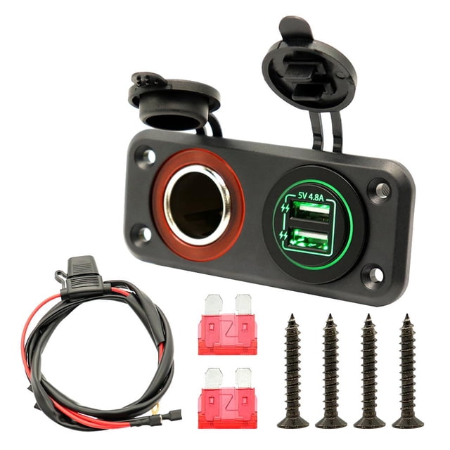 Enchufe Zulema 5V 4.8A Toma de Corriente USB Dual para Coche Panel Adaptador