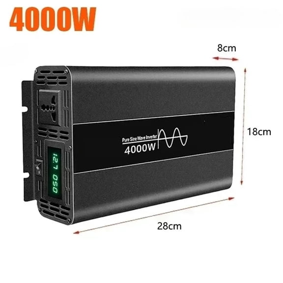 Pure Sine Wave Inverter 4000W 5000W Power DC 12V To AC 220 50HZ Solar Car Inverter ,Advanced Charging Protection Design