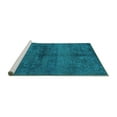 thumbnail image 2 of Ahgly Company Machine Washable Indoor Square Persian Turquoise Blue Bohemian Area Rugs, 6' Square, 2 of 4