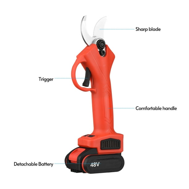48V Cordless Electric Pruning Shears Portable Garden Shears Tree