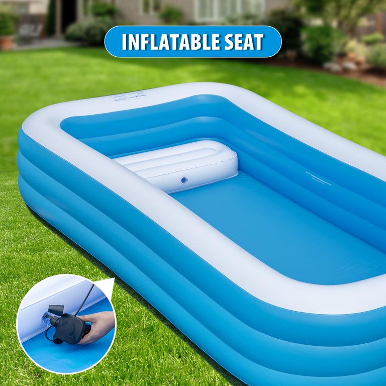 Inflatable pool with seats for adults sale