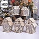thumbnail image 4 of Kit de pueblo de invierno, casas de pueblo de madera DIY, miniárbol, vela, luz LED, granja, conjuntos de pueblo de Navidad de invierno, escena navideña, adorno de escritorio, 4 of 5