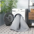thumbnail image 5 of Safavieh  Faux Rabbit Fur Machine Washable Slip Resistant Nanami Rug 6' x 9' - Silver, 5 of 14
