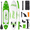 Green, variant on Naipo Paddle Board 10ft Inflatable Paddle Board 6in Thick Non-Slip Deck Stand Up SUP with Paddle Accessories for Adults Youth Family Fishing