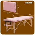 thumbnail image 6 of VIRRMO Adjustable High-density Foam Massage Tattoo Table with Neck Stretcher, 84-inch, Pink, 6 of 7