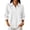 129#White, variant on 3/4 Sleeve Button Collar Golf Polo Shirts for Women Lightweight Solid Business Dressy Blouses Watermelon Red 3XL