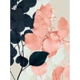 thumbnail image 2 of Goldberger, Jennifer 12x14 White Modern Wood Framed Museum Art Print Titled - Indigo and Blush Leaves II, 2 of 4