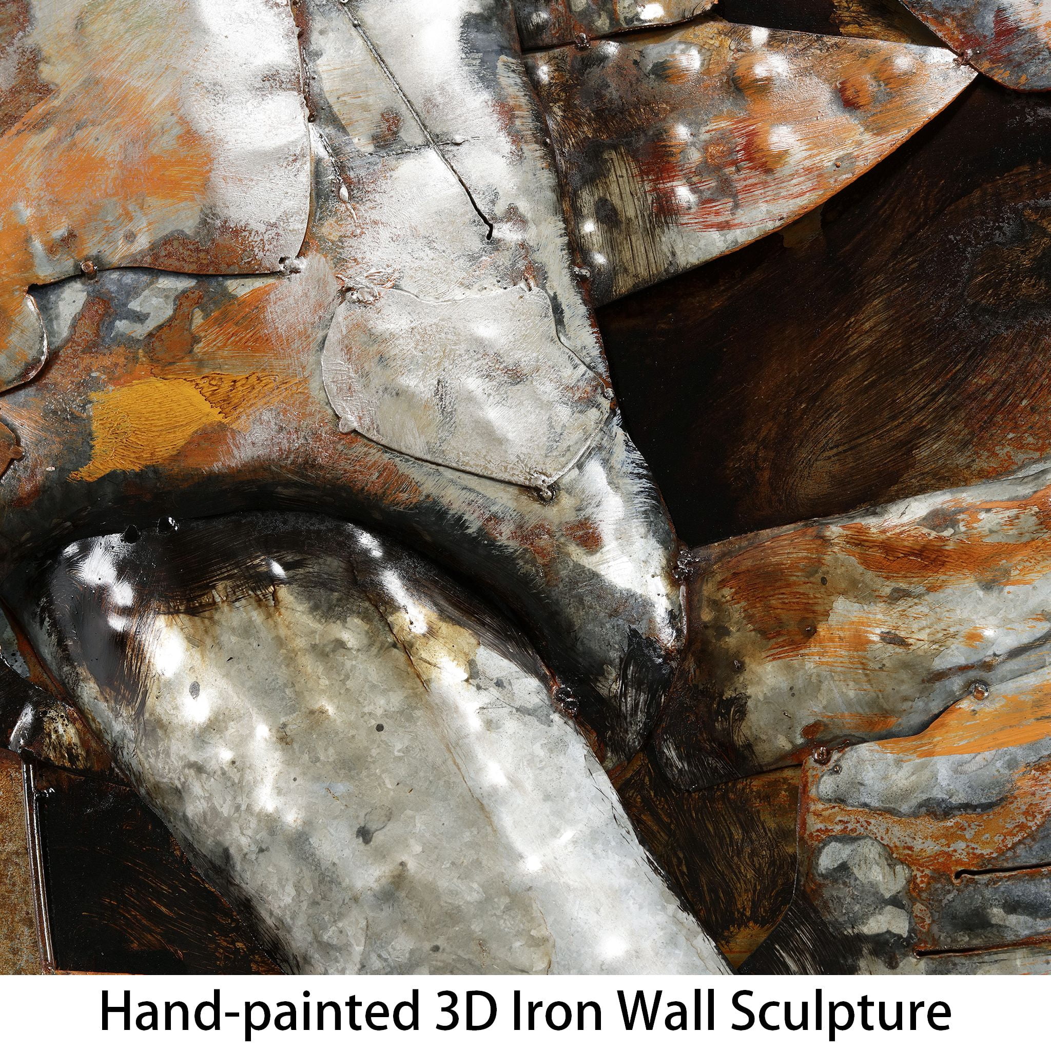 Empire Art Direct Elephant Hand Painted 3D Metal Wall Art, 60" x 40" x 2.8", Ready to Hang