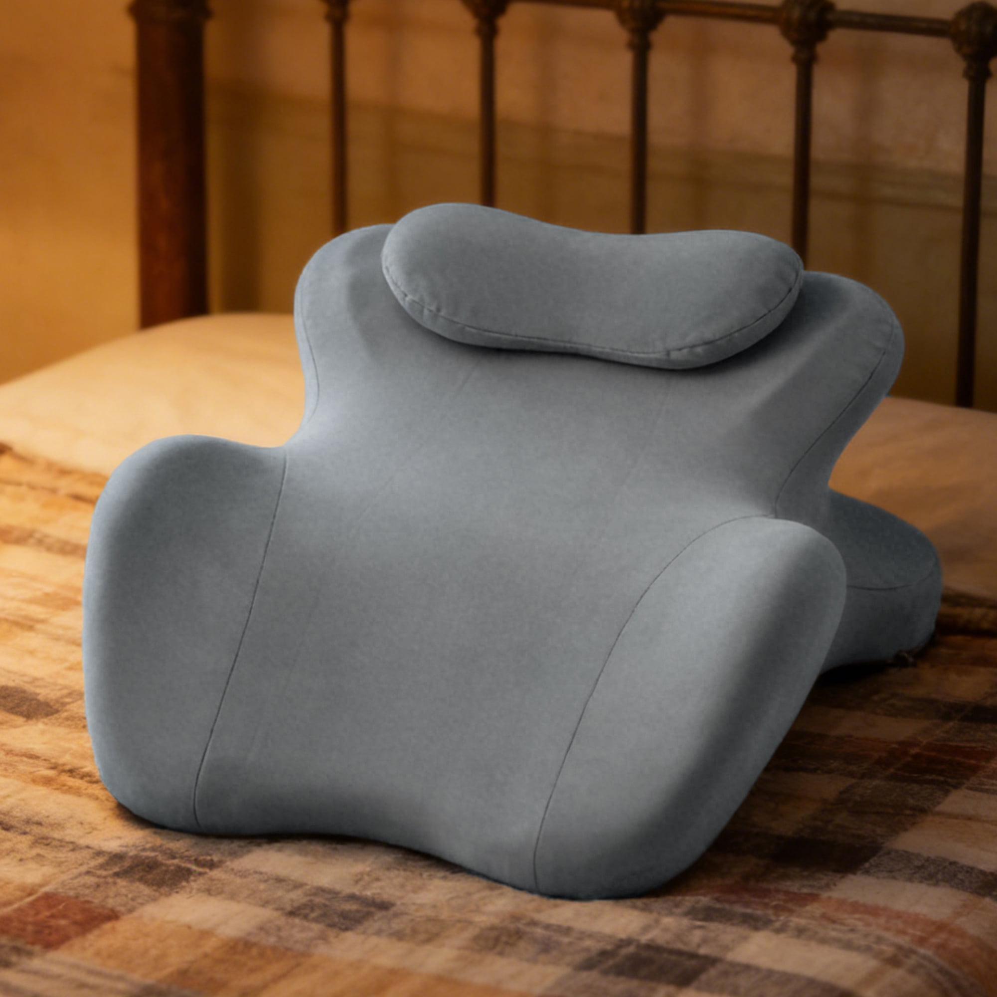 Ergonomic Memory Foam Wedge Pillow, 27 Angled Support for Neck and Waist Support Pillow