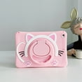 thumbnail image 4 of TECH CIRCLE Cartoon Tablet Case for Apple iPad Pro 2016 & iPad Air 2 (2014) 9.7", Cute Case for Kids, Built-in Rotating Kickstand & Handle, with Shoulder Strap, Shockproof Portable Case, Pink Cat, 4 of 5