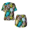 thumbnail image 5 of Naloa Easter Egg1 Women's Short-Sleeved Pajama Set, Loungewear, Summer pajamas, Breathable Cozy - Large, 5 of 9