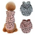 thumbnail image 1 of Pet Dog Leopard Print Hooded Sweatshirt Classical Hooded Fleece Coat Pet Warm Jacket S-XXL, 1 of 11