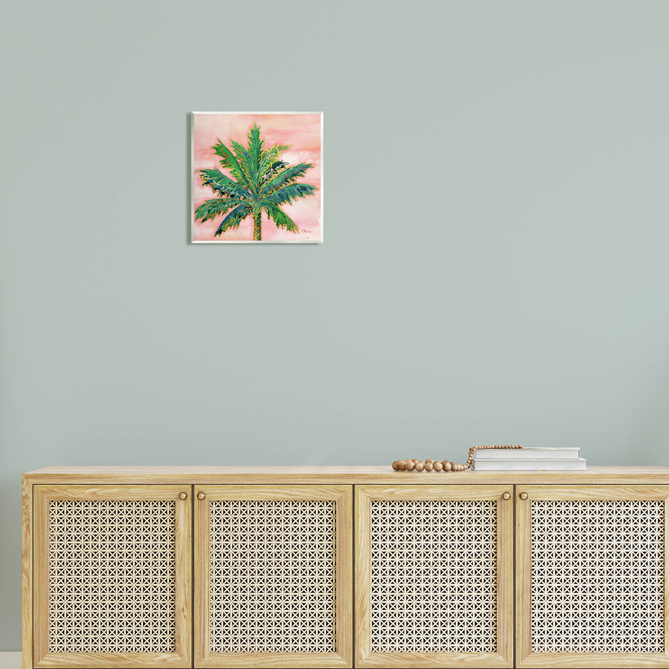 Modern Glam Outline Palm Tree Botanical & Floral Graphic Art Unframed Art Print Wall Art