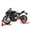 Black, variant on 1:9 Alloy Motorcycle Model with Ignition System, Smoke Spray and Light & Sound Effects, Dynamic Motorbike for Home Display and Decoration, Idea as Gift for Adult Enthusiasts (Red)