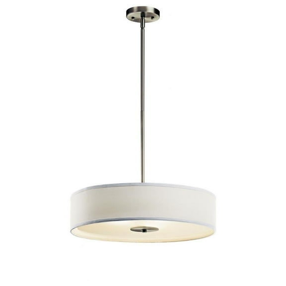 3 Light Inverted Pendant with Transitional Inspirations 5.5 inches Tall By 20 inches Wide-Brushed Nickel Finish Bailey Street Home 147-Bel-552860