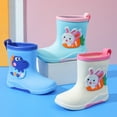 thumbnail image 3 of Otqutp Boys Baby Drawstring Rain Boots Girls Students Children's Sea Hunting Toddler Outdoor Water Shoes, 3 of 5