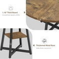 thumbnail image 4 of 47" Round Farmhouse Dining Table for 4-6, Rustic Wooden Kitchen Table with 300 lb Capacity, Adjustable Anti-Slip Legs – Black Ash / Light Ivory / Gray / Retro Color, 4 of 9