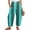 CTU46-Green, variant on Striped Linen Pants Women Baggy Casual Barrel Leg Pants Polka Dots Elastic Waist Wide Leg Trousers With Pockets Dark Green S