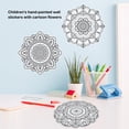 thumbnail image 2 of 3pcs Kids DIY Coloring Flower Wall Sticker Printed Backdrop Decors Household Scene Layout Room Decor Painting Decal, 2 of 7