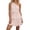 Pink, variant on Women's One Shoulder Mini Dress, Pleated Ruffle Layered Sleeveless Casual Summer Dress for Brunch & Vacation, 1PC, S-XL