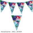 thumbnail image 4 of Decoración de fiesta de cumpleaños de princesa de Disney, pancarta, guirnalda, banderines, sirena, Fondo de fiesta, decoración de habitación, 4 of 4