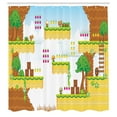 thumbnail image 3 of Ambesonne Video Games Shower Curtain, Cartoon Retro, 69"Wx70"L, Multicolor, 3 of 5