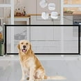 thumbnail image 7 of 1PCS Foldable Mesh Dog Gate Indoor No Drill Pet Gate Portable Removable Puppy Guard Isolation Fence Pet Screen Door for Doorways, Stairs, Hallways 28.3" x 43.3"with 4 Hooks, 7 of 7