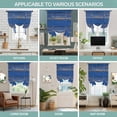 thumbnail image 6 of Tie Up Curtains for Windows Blue Wood Grain Valance Adjustable Balloon Curtain Rustic Retro Wooden Plank Tie Up Shades for Kitchen Living Room Bedroom Privacy Curtain Drape 34x45 Inch, 6 of 9