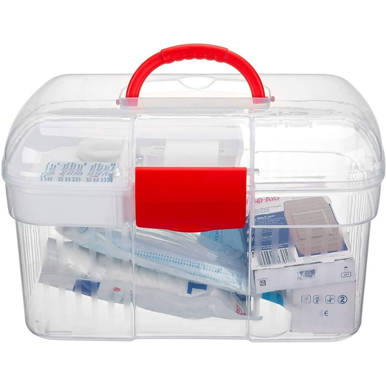 Clear and Gray Plastic Multipurpose Box Perfect for First Aid or Arts –  MyGift