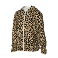 thumbnail image 3 of Goofa Leopard Print Printed Women's UPF 50+ Sun Protection Hoodie Jacket Lightweight Long Sleeve Sun Shirt for Women with Pocket Hiking Outdoor-Large, 3 of 9