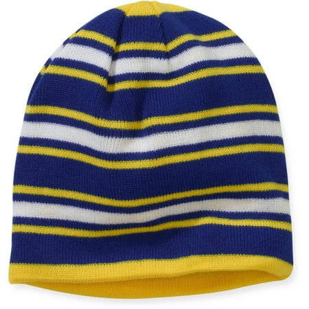 Boy's Striped Reversable Beanie Hat