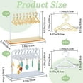 thumbnail image 2 of 2 Sets Coat Hanger Earring Holder 64 Holes Acrylic Jewelry Display Dangle Ear Stud Hanging Organizer Rack Mini Storage Stand Colorful, 2 of 9