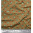 thumbnail image 1 of Soimoi Crepe Silk Fabric Heart & Pizza Slice Food Print Fabric by Yard 42 Inch Wide, 1 of 1