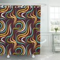 thumbnail image 1 of ABPHQTO 1960S Retro Patrón abstracto 1950S 1970S Nubes Color Rizado Floral Funky Impermeable Baño Cortinas de ducha Set 165x180 cm, 1 of 2