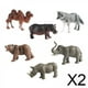 thumbnail image 1 of 2x6 Piezas Figuras De Animales Adorno De Pastel Para Niños Juego De Animales Modelo Estilo A, 1 of 10
