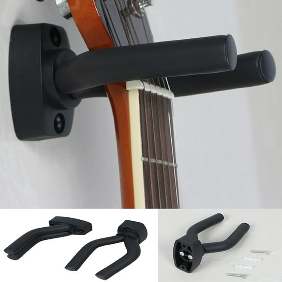 Cheers.US Guitar Wall Mount Wall Hanger Hook Black Metal Guitar Holder for Acoustic Electric Bass Guitar