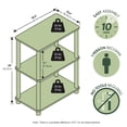 thumbnail image 3 of Furinno TURN-N-TUBE 3-Tier Toolless Corner Shelf Storage White, 3 of 5