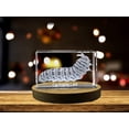 thumbnail image 1 of Unique 3D Engraved Crystal with Caterpillar Design - Perfect Gift for Nature Lovers, 1 of 5