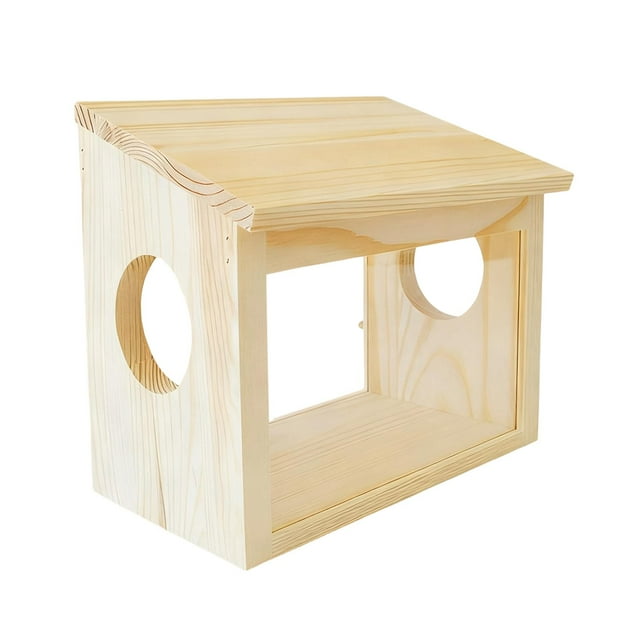 Casa para hámster, área de juego de exploración, caja de excavación única y divertida para hámsteres, casa de madera para ratas, ratones y lemmings.