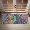 thumbnail image 2 of Blue Pioneer Flower and Paisley Pattern Door Rugs,Washable Non Slip Door Mats Indoor,Decorative Door Mats,Entry Mat Indoor for Entrance,Bedroom,Kitchen,Bathroom,16"x47", 2 of 6